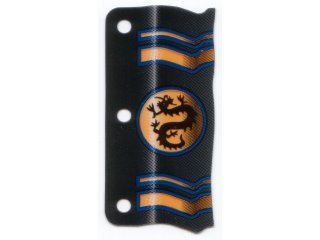 LEGO part Plastic Flag 3 x 6 Ninja Pattern Black (22185)