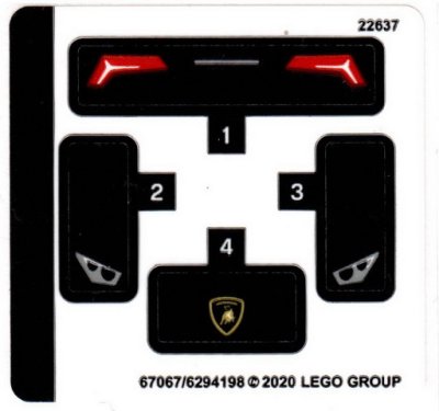 LEGO part Sticker Sheet for Set 30342 - (67067/6294198) (30342stk01)