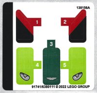 LEGO part Feuille d'Autocollants pour Ensemble 30434 - (91741/6380111) 30434stk01