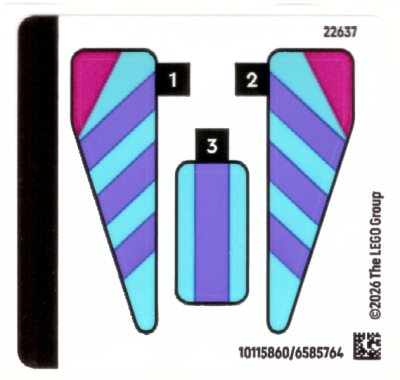 LEGO part Sticker Sheet 1 for Set 30734 - (10115860/6585764) (30734stk01)