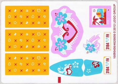 LEGO part Sticker Sheet for Set 3184 - (10095456/4620856) (3184stk01)