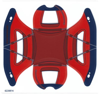 LEGO part Plastic Tent Small with Red and Dark Blue Pattern (38975)