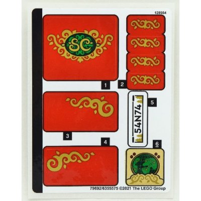 LEGO part Sticker Sheet for Set 40499 - (79692/6355575) (40499stk01)