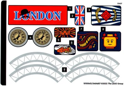 LEGO part Sticker Sheet for Set 40569 - (10100451/6404817) (40569stk01)