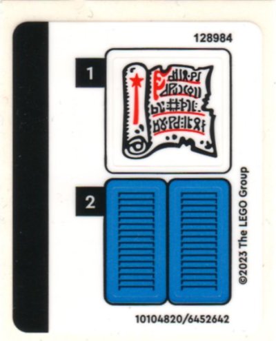 LEGO part Sticker Sheet for Set 40601 - (10104820/6452642) (40601stk01)
