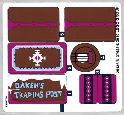 LEGO part Sticker Sheet for Set 41066 - (25136/6137423) (41066stk01)