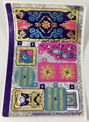 LEGO part Sticker Sheet for Set 41161, Holographic Mirrored - (49240/6252427) (41161stk01)