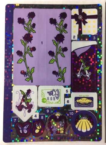 LEGO part Sticker Sheet for Set 41162, Holographic Mirrored - (49241/6252428) (41162stk01)