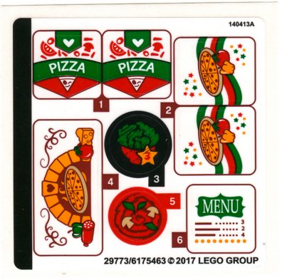 LEGO part Sticker Sheet for Set 41311 - (29773/6175463) (41311stk01)