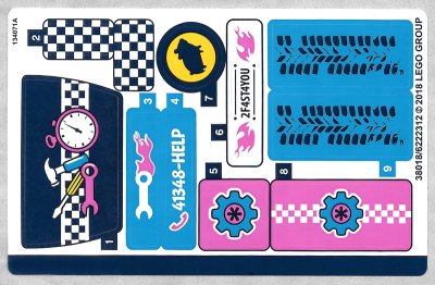 LEGO part Sticker Sheet for Set 41348 - (38018/6222312) (41348stk01)