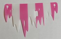 LEGO part Plastic Part for Set 41375 - Sail, Ragged with 4 Dark Pink and 3 White Stripes Pattern 41375pls01a
