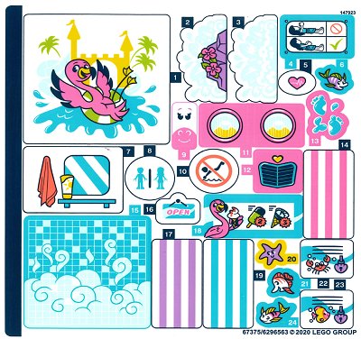 LEGO part Sticker Sheet for Set 41430 - (67375/6296563) (41430stk01)