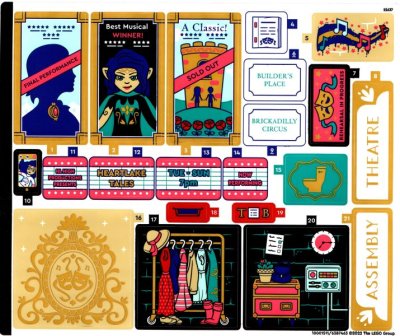 LEGO part Sticker Sheet for Set 41714, Sheet 1 - (10001511/6387463) (41714stk01)
