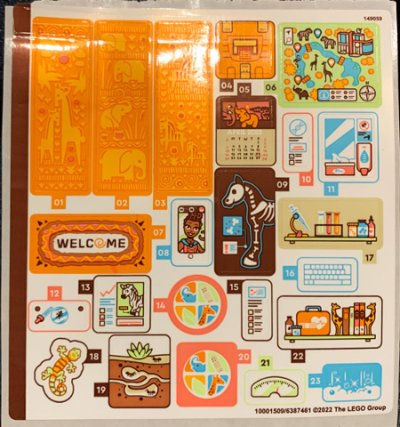 LEGO part Sticker Sheet for Set 41717 - (10001509/6387461) (41717stk01)