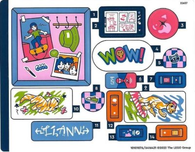 LEGO part Sticker Sheet for Set 41739 - (10101076/6416431) (41739stk01)