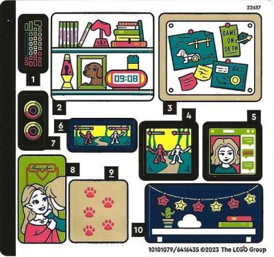 LEGO part Sticker Sheet for Set 41755 - (10101079/6416435) (41755stk01)