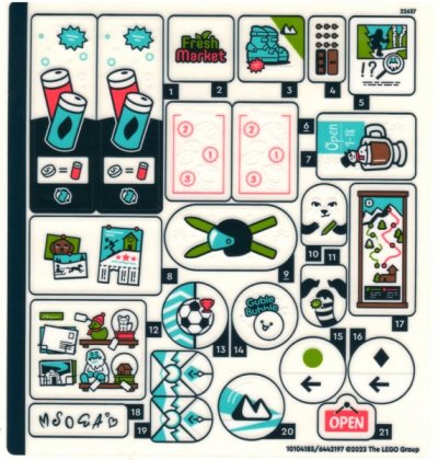LEGO part Sticker Sheet for Set 41756 - (10104185/6442197) (41756stk01)