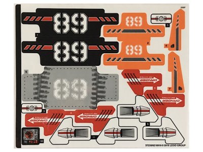 LEGO part Sticker Sheet for Set 42076 - (37235/6216918) (42076stk01)