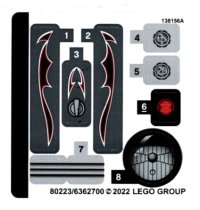 LEGO part Sticker Sheet for Set 42132 - (80223/6362700) 42132stk01