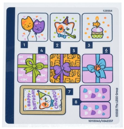 LEGO part Sticker Sheet for Set 42666 - (10113040/6542237) (42666stk01)