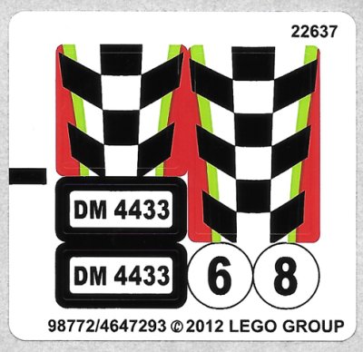 LEGO part Sticker Sheet for Set 4433 - (98772/4647293) (4433stk01)