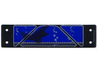 LEGO part Plastic Part for Set  4795 - Black Rectangle with Bubbles and Blue Underwater Windows Pattern (4795pls01a)