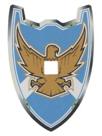LEGO part Plastic Shield for Large Figures with Knights Kingdom Jayko Hawk Pattern 48080a