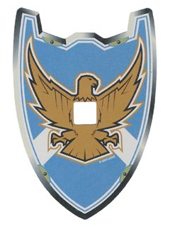 LEGO onderdeel Plastic Shield for Large Figures with Knights Kingdom Jayko Hawk Pattern (48080a)