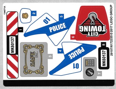 LEGO part Sticker Sheet for Set 60137 - (29107/6172335) (60137stk01)