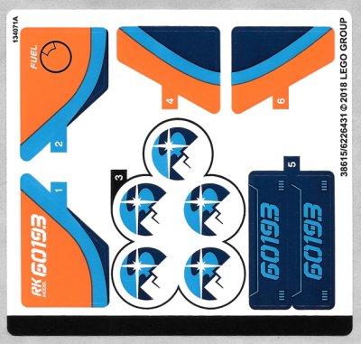 LEGO part Sticker Sheet for Set 60193 - (38615/6226431) (60193stk01)