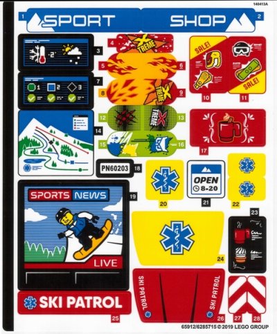 LEGO part Sticker Sheet for Set 60203 - (65912/6285715) (60203stk01)