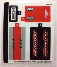 LEGO part Sticker Sheet for Set 60240 - (52028/6260612) 60240stk01
