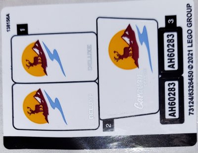 LEGO part Sticker Sheet for Set 60283 - (73124/6326450) (60283stk01)