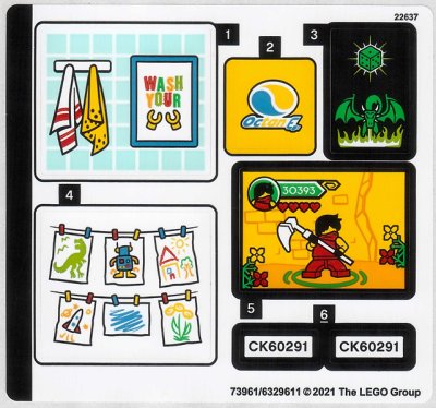 LEGO part Sticker Sheet for Set 60291 - (73961/6329611) (60291stk01)
