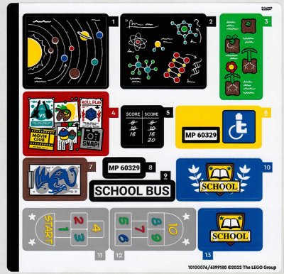 LEGO part Sticker Sheet for Set 60329 - (10100076/6399180) (60329stk01)