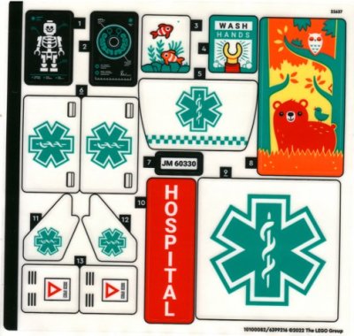 LEGO part Sticker Sheet for Set 60330 - (10100082/6399216) (60330stk01)