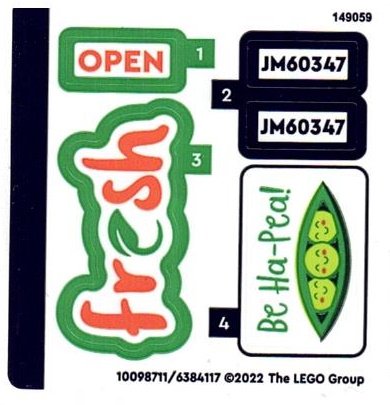 LEGO part Sticker Sheet for Set 60347 - (10098711/6384117) (60347stk01)