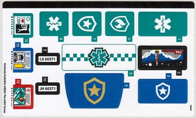 LEGO part Sticker Sheet for Set 60371 - (10101463/6420306) (60371stk01)