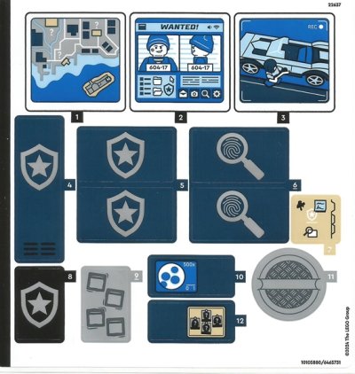LEGO part Sticker Sheet for Set 60418 - (10105880/6465731) (60418stk01)