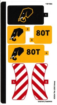 LEGO part Sticker Sheet for Set 60420 - (10107611/6480905) 60420stk01