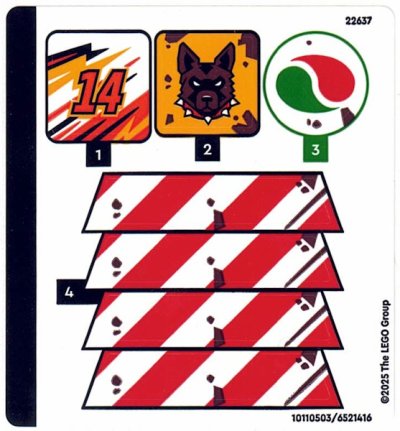 LEGO part Sticker Sheet for Set 60472 - (10110503/6521416) (60472stk01)