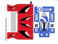 LEGO part Sticker Sheet for Set 6111 - Sheet 1, Blue Renegade and Road Hero (56784/4297580) 6111stk01