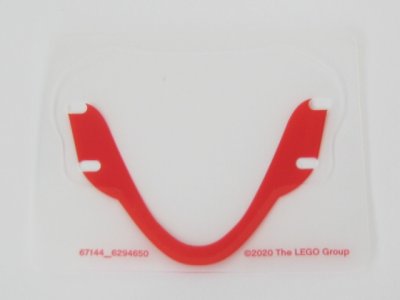 LEGO part Plastic Windscreen with Red Border (67144)