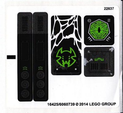 LEGO part Sticker Sheet for Set 70130 - (16425/6060739) (70130stk01)