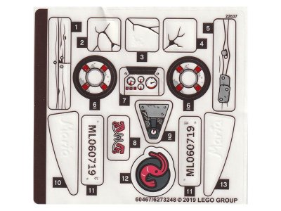 LEGO part Sticker Sheet for Set 70419 - (60467/6273248) (70419stk01)