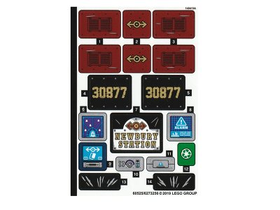 LEGO part Sticker Sheet for Set 70424, Sheet 1 - (60525/6273256) (70424stk01)