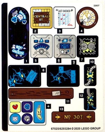 LEGO part Sticker Sheet for Set 70430 - (67025/6293284) (70430stk01)