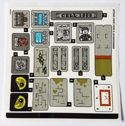 LEGO part Sticker Sheet for Set 70435 - (68996/6309167) (70435stk01)