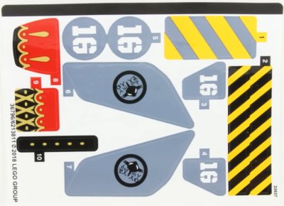 LEGO part Sticker Sheet for Set 70629 - (36796/6213811) (70629stk01)