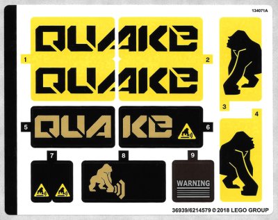LEGO part Sticker Sheet for Set 70632 - (36939/6214579) (70632stk01)